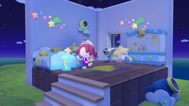 Official Pokémon Pokopia event screenshot showing Jirachi during the Wish Upon a Jirachi event.