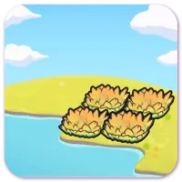 Hydrated yellow tall grass