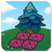 Tree-shaded red tall grass