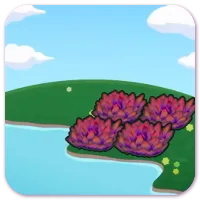 Hydrated red tall grass