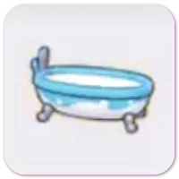 Bouncy blue bathtub